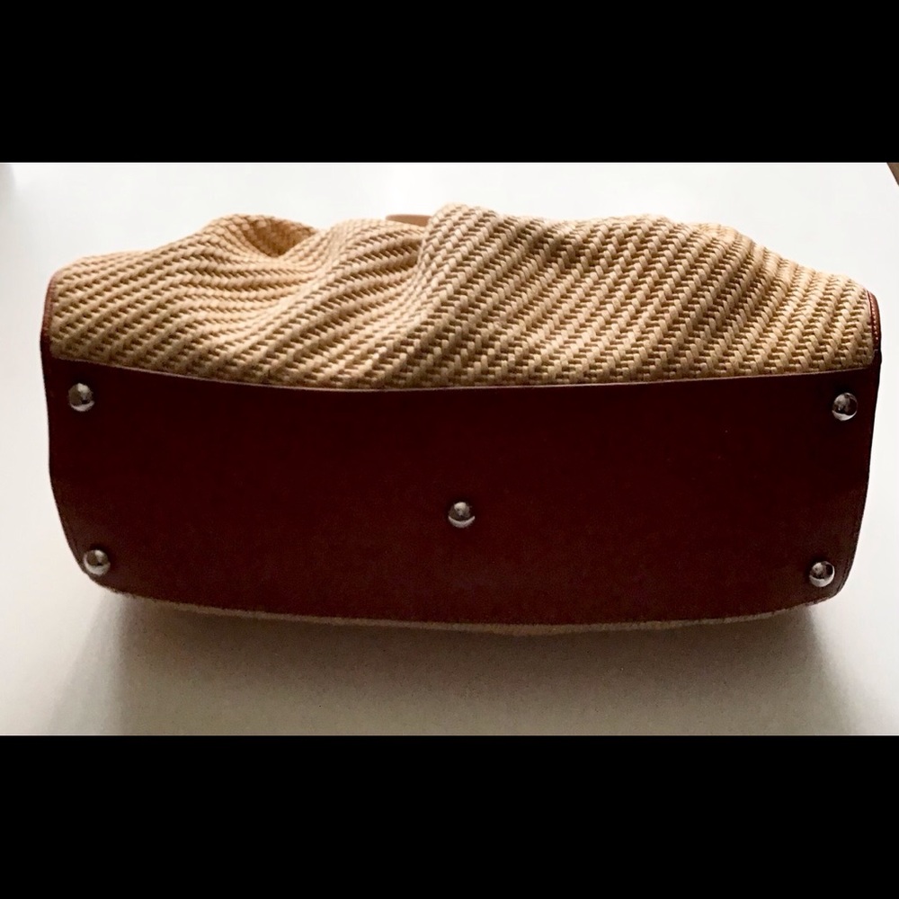 Valentino Garavani Beige and Brown Woven Satchel - Picture 4 of 13